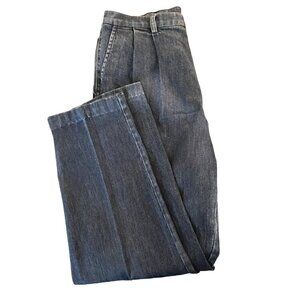 Roundtree & Yorke Men's 35/32 Core Comfort Blue Denim Pleated Front Jeans Pants
